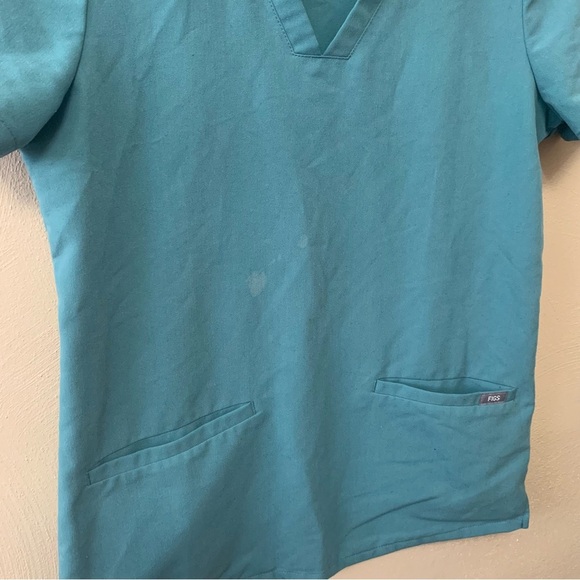 Figs Casma Three Pocket Top Teal Size XXS - Picture 5 of 6